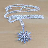 BOXED GIFT BOX/Sterling Silver Blue Topaz Triquetra Pendant & Chain/Blue Topaz Triquetra Necklace/Topaz Jewellery/Topaz Jewelry/Topaz Earrings/UK - Thumbnail 2