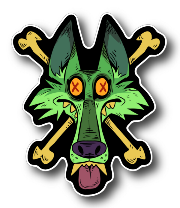 Dead Coyote 3" sticker
