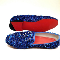 Crafted Leather Classic Men Custom Made STUDDED Wedding Loafers Dress Shoes - Thumbnail 1