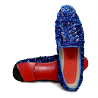 Crafted Leather Classic Men Custom Made STUDDED Wedding Loafers Dress Shoes - Thumbnail 3