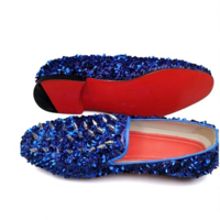 Crafted Leather Classic Men Custom Made STUDDED Wedding Loafers Dress Shoes - Thumbnail 4