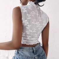 Temperament Mesh Sleeveless Vest Tops Shirt - Thumbnail 2