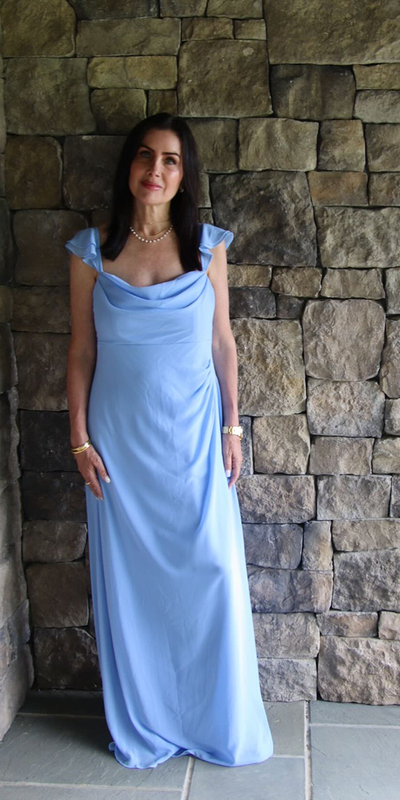 Simple Blue Mother Of The Bride/ Groom Dresses Formal Evening Dress