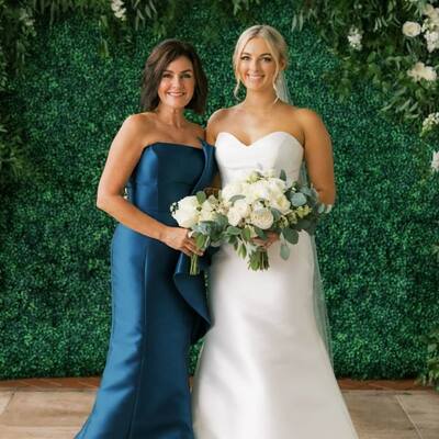 Plus size blue mermaid mother of the bride/ groom dresses formal evening dress