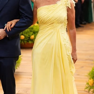 Yellow sheath one shoulder mother of the bride/ groom dresses formal evening dress