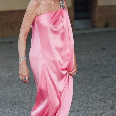 Simple pink mother of the bride/ groom dresses formal evening dress