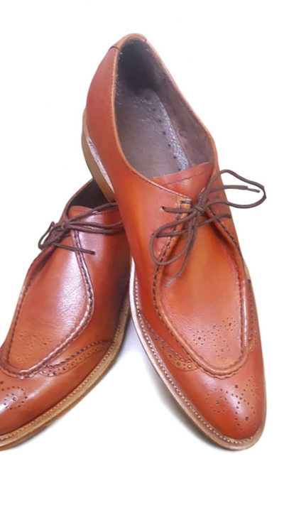 Crafted Leather Classic Brown Leather Oxford Dress Shoes