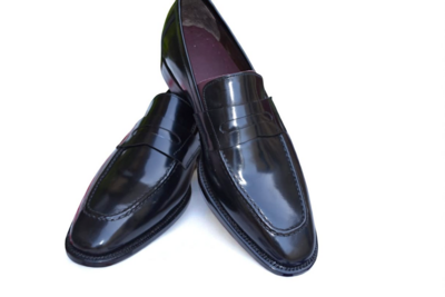 Crafted Leather Classic Men Black Leather Loafers Dress Shoes