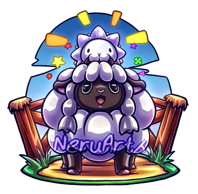 (5x5'') Snom and Wooloo Print 