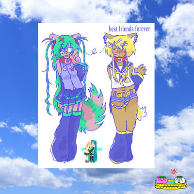 Fuzzy miku & rin print