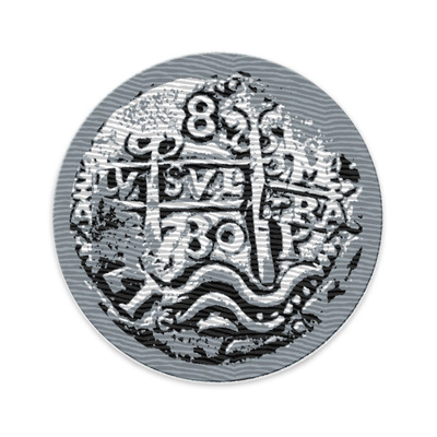 Coin sunken treasure embroidered patch no. 3