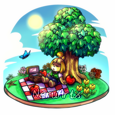 (5x5'') animal crossing print