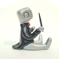 Orchestra Conductor Robot Resin Art Toy Figure - Thumbnail 1