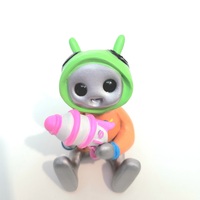 Alien Invader Robot Resin Art Toy Figure - Thumbnail 1