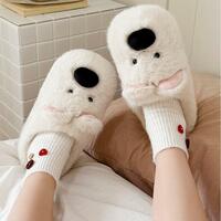 Cute Dog Plush Slippers - Thumbnail 2
