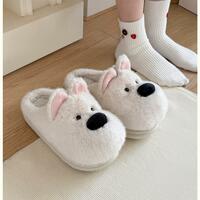Cute Dog Plush Slippers - Thumbnail 1