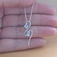 BOXED GIFT/Sterling Silver Blue Topaz Pendant & 18" Silver Chain/Sterling Silver Topaz Necklace/Topaz Jewellery/Topaz Jewelry/UK - Thumbnail 3