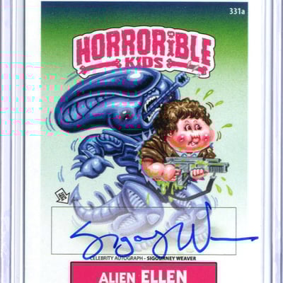 Horrorible kids sigourney weaver - celebrity auto card