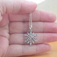 BOXED GIFT/Sterling Silver Blue Topaz Triquetra Pendant & Chain/Blue Topaz Triquetra Necklace/Topaz Jewellery/Topaz Jewelry/UK - Thumbnail 3