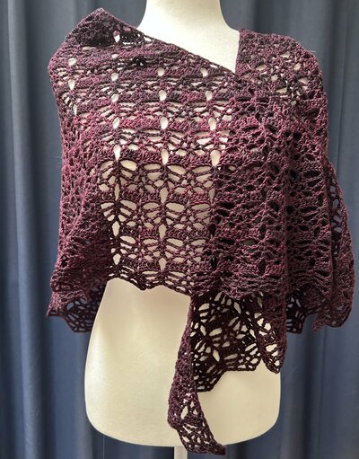 From the Ashes Shawl: Mahogany DK