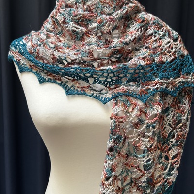 From the ashes shawl: sky over pumpkins