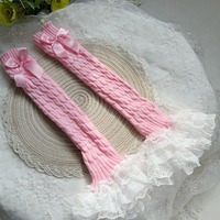 Lace Trim Leg Warmers Leg Sleeves - Thumbnail 7