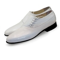 Crafted Leather Classic Men White Leather Oxford Side Laces Dress Shoes - Thumbnail 2