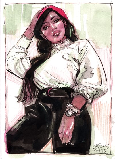 Red Beret original sketch