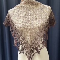 Ghost Ranch Shawlette #4, Speckled Hen - Thumbnail 1