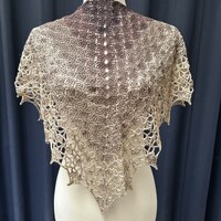 Ghost Ranch Shawlette #5, Various Browns - Thumbnail 1