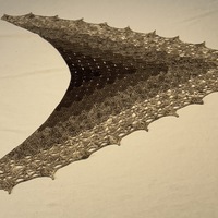 Ghost Ranch Shawlette #5, Various Browns - Thumbnail 4