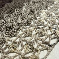 Ghost Ranch Shawlette #5, Various Browns - Thumbnail 3