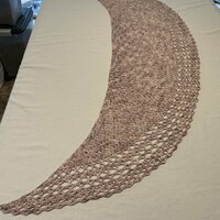 Raindrops on Roses Shawl: Toasted Mauve, Beaded - Thumbnail 4