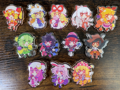 Touhou Project Acrylic Pins 