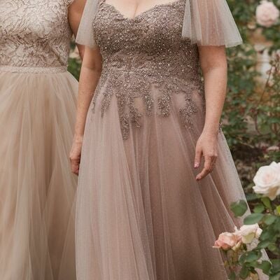 Plus size beading mother of the bride/ groom dresses formal evening dress