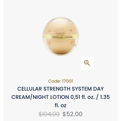 Cellular strength system day cream with apple stem cells / 0,51 fl. oz. night lotion with apple stem cells