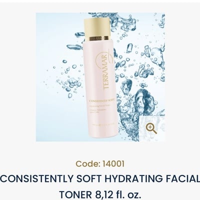 Consistently soft hydrating facial toner 8,12 fl. oz.