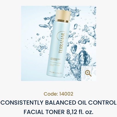 Consistently balanced oil control facial toner 8,12 fl. oz.