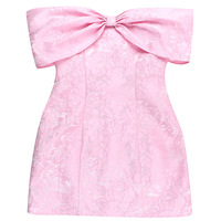 One-shoulder bow sexy backless dress - Thumbnail 3