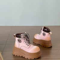 7cm Lace Up Platform Boots - Thumbnail 6