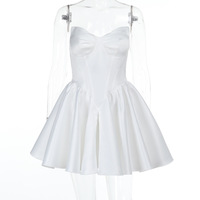 Sexy A-line one-shoulder dress with a waisted short skirt - Thumbnail 7