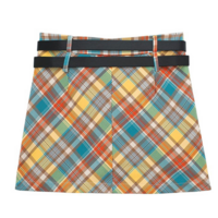 PREPPY COLORFUL PLAID MINI SKIRT - Thumbnail 1