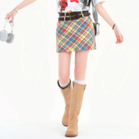 PREPPY COLORFUL PLAID MINI SKIRT - Thumbnail 3