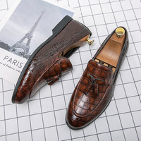 Men's tassel formal business casual shoes slip-on loafers - Thumbnail 3