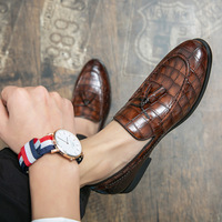 Men's tassel formal business casual shoes slip-on loafers - Thumbnail 1