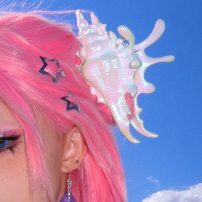 Mermaid seashell pearl hair claw - Thumbnail 1