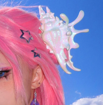 MERMAID SEASHELL PEARL HAIR CLAW