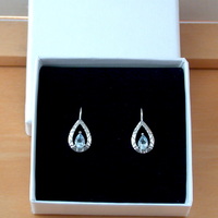 BOXED GIFT/Sterling Silver Blue Topaz Teardrop Earrings/Topaz Hook Earrings/Topaz Jewellery/Topaz Jewelry/Topaz Earrings/UK - Thumbnail 7