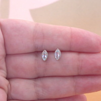 BOXED GIFT/Sterling Silver Blue Topaz Marquise Stud Earrings/Topaz Earrings/Topaz Studs/Topaz Jewellery/Topaz Jewelry/Gemstone Earrings/UK - Thumbnail 4