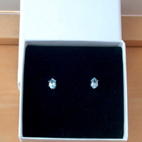 BOXED GIFT/Sterling Silver Blue Topaz Oval Stud Earrings/Topaz Earrings/Gemstone Earrings/Topaz Jewellery/Topaz Jewelry/UK - Thumbnail 6
